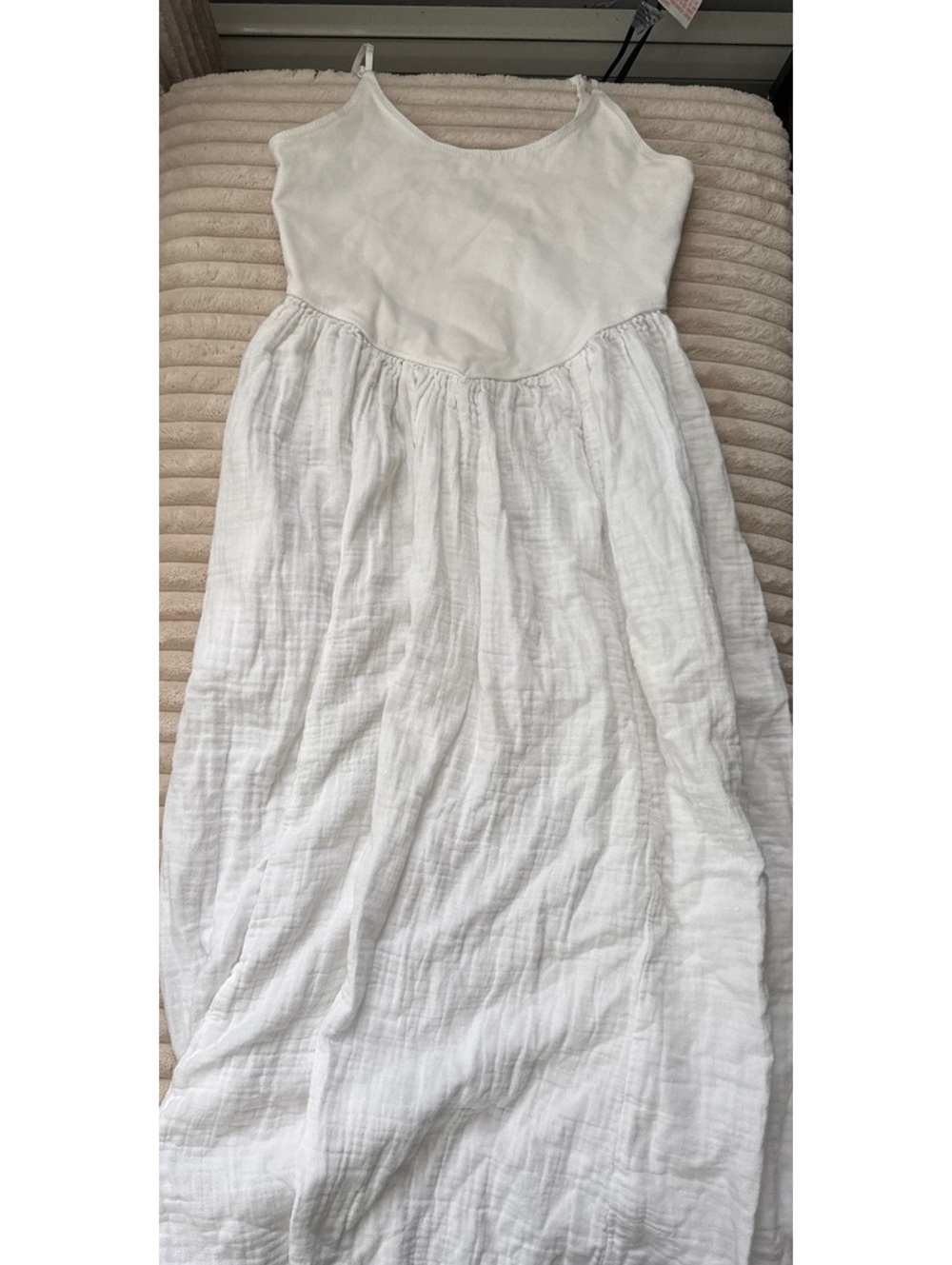 Aerie women’s white cotton maxi dress size XS